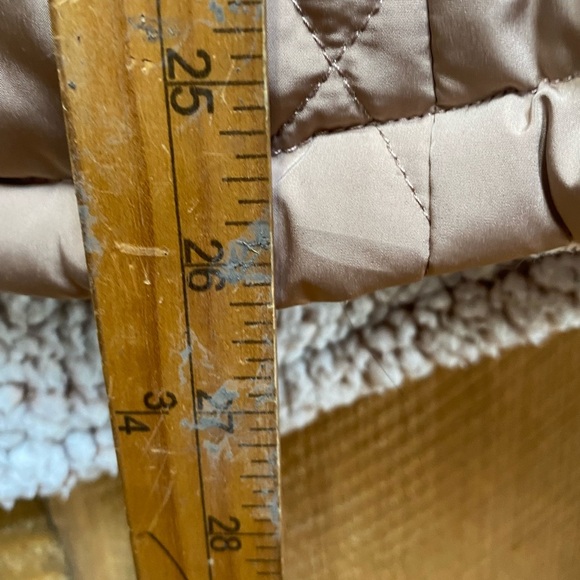 Free Country Quilted Jacket L Pink Hood Sherpa Zip Button Pockets - Picture 8 of 12